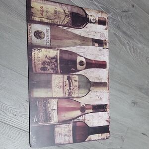 Vintage Wine Bottles Wall Art Poster - Neutral Tones
